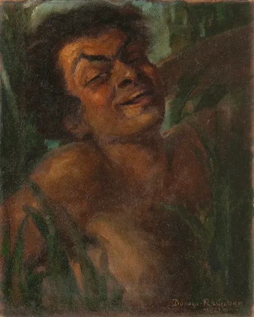Untitled (bare-chested figure) by György Rauscher (1921) - Rauscher family archive
