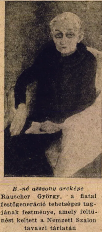 B.-né asszony arcképe by György Rauscher (c. 1926) - Rauscher family archive