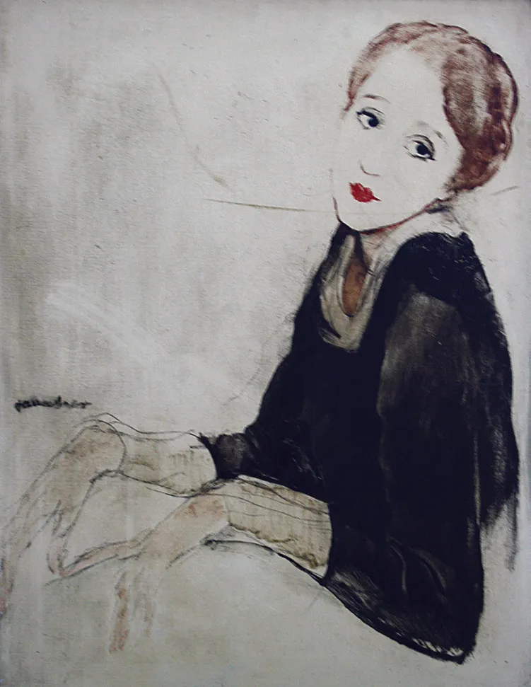 Elisabeth Bergner by György Rauscher (1929) - Klapka György Múzeum, Komárom