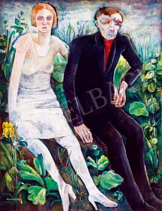 Emberpár (A sárga írisz) by György Rauscher (1920s)