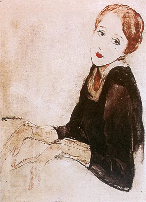 Untitled (seated woman) by György Rauscher - Rauscher family archive