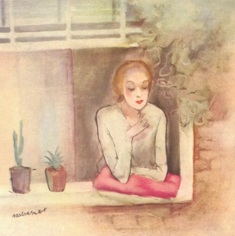 Ablaknál by György Rauscher (1928)