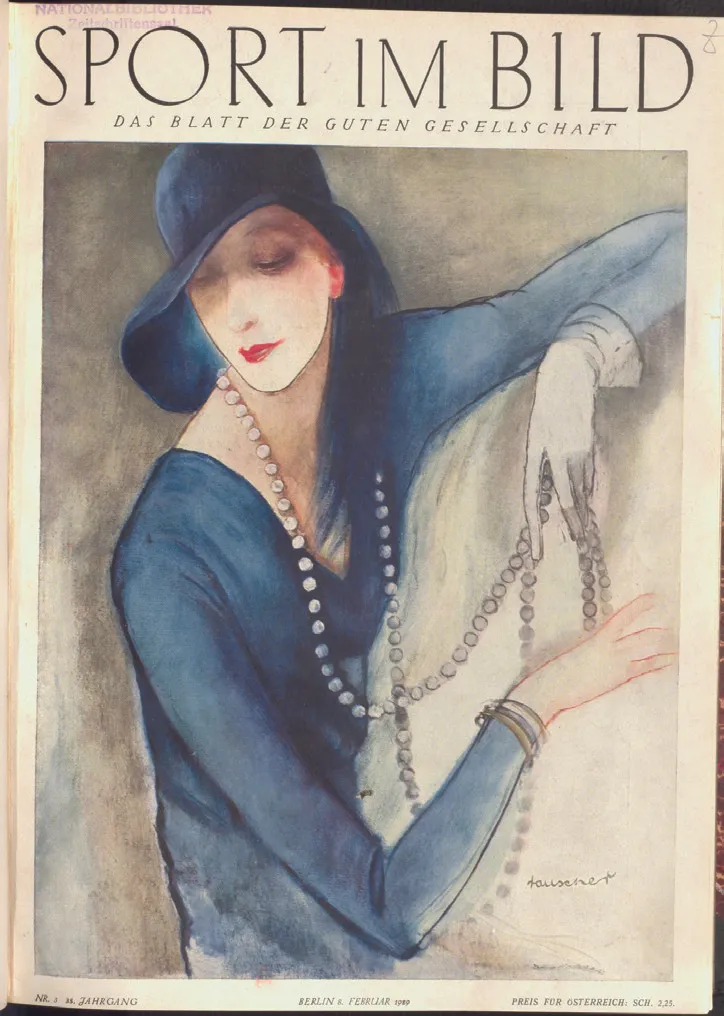 Kékruhás nő (Berlini vamp) by György Rauscher (1929)