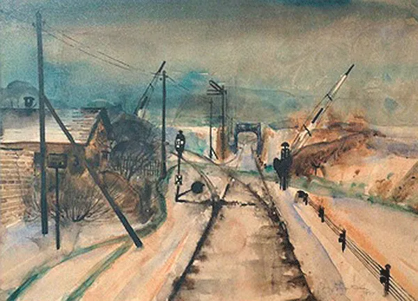 Untitled (winter landscape) by György Rauscher